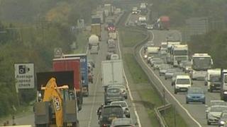 Traffic on the A14