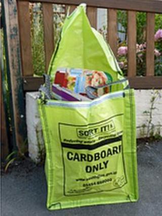 Cardboard recycling bag