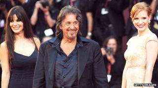 Lucia Sola, Al Pacino and Jessica Chastain