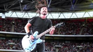 Dave Grohl of the Foo Fighters at Wembley