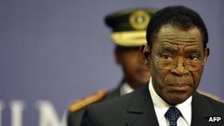 Equatorial Guinea President Teodoro Obiang Nguema on 3 November 2011