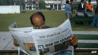 Man reading Times of India