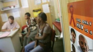 Patients queue for Aids drugs at a clinic in KwaZulu Natal, file, AFP