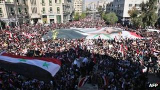 Protesters in Syria