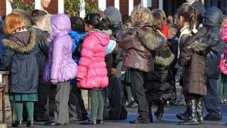 Children in school playground