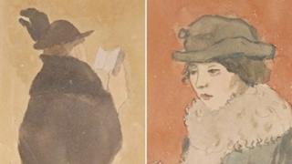 Gwen John watercolour. Reproduced courtesy of the Princeton University Library, Manuscripts Division.