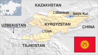 Map of Kyrgyzstan
