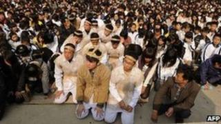 Family and relatives mourn Xue Jinbo in Wukan, China, 16 December