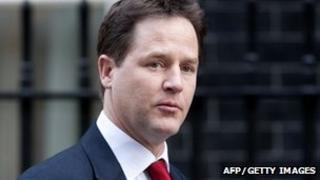 Deputy prime minister Nick Clegg