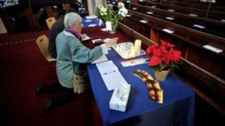 Well-wishers at Christ Church Clifton in Bristol on Saturday, 17 December
