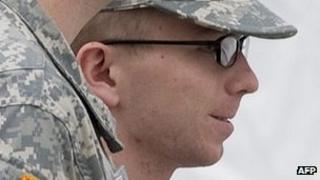 Bradley Manning arrives at the hearing. 18 Dec 2011