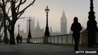 Houses of Parliament in winter