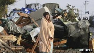 A tsunami survivor in Ishimaki city
