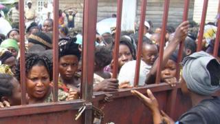 Distribution of malaria nets in eastern DR Congo