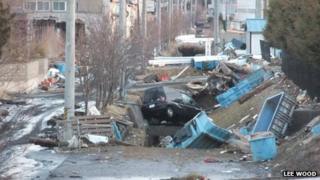 Kuji city tsunami damage. Photo: Lee Wood