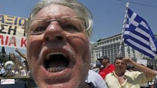 Greek protester
