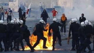 Protest in the village of Sitra south of Manama, 1 January