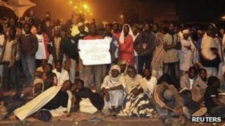 Nigerians protesters in central Kano on Wednesday 4th January 2012