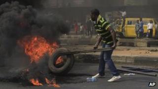 Protests in Lagos against fuel price rises (3 January)