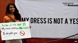 Campaigner at SlutWalk Delhi 2011