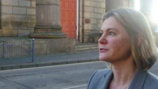 Transport Secretary Justine Greening at the former Curzon Street railway station