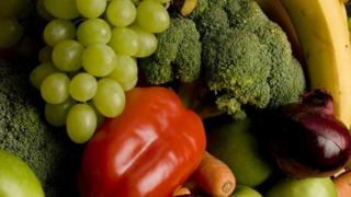 A selection of fruit and vegetables