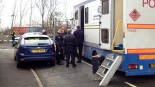 Underwater search team lorry