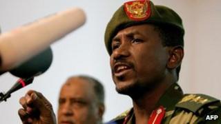 File picture of Sudanese army spokesman Sawarmi Khaled Saad in Khartoum on 25 December, 2011