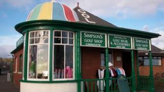 Simpsons golf shop