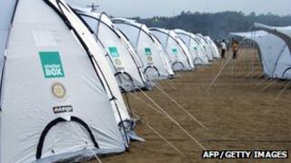 ShelterBox tents in Mindanao. Pic: AFP/Getty Images