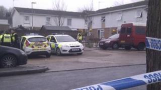Site of gas leak explosion in Abbey Road, Basingstoke