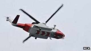 Coastguard helicopter. Pic: MCA