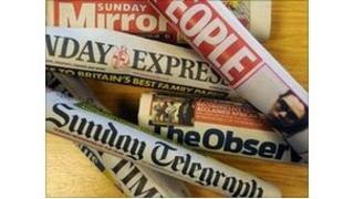 Sunday newspapers