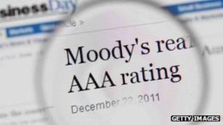 Moody's in a newspaper
