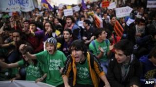 Demonstration in Madrid 29 February 2012