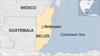 map of Belize