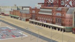 Blackpool promenade graphic