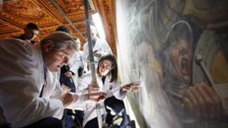 Researchers at the Palazzo Vecchio