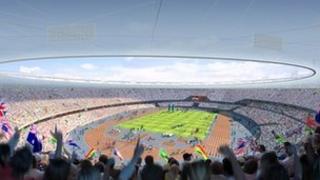 Mock-up of the Olympic stadium