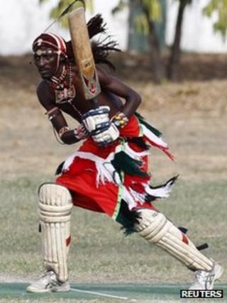 Maasai warrior batsman