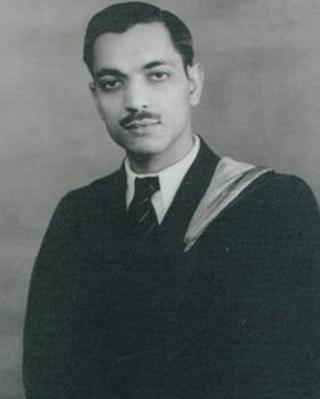 Dinanath Malhotra at university in his youth
