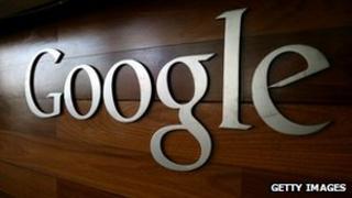 Google logo on a varnished wall