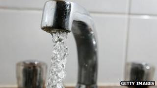 tap with water running