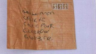 Parcel sent to Neil Lennon at Celtic Park