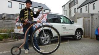 Graham Eccles and his penny-farthing