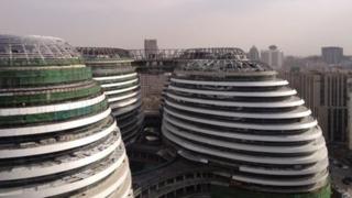 Galaxy SOHO under construction in Beijing, 30 March 2012