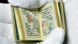 Miniature book made for Queen Mary's dolls house at Windsor Castle