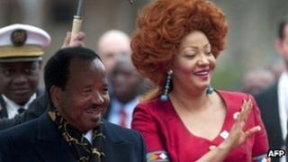 President Paul Biya of Cameroon and his wife Chantal