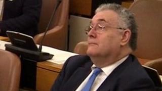 Conservative leader of Leicestershire County Council David Parsons at an earlier meeting