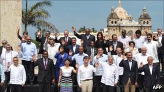 Heads of state and foreign ministers at the Summit of the Americas
